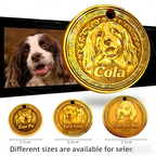 Personalized Engraved Brass Pet Anti-Lost Pendant