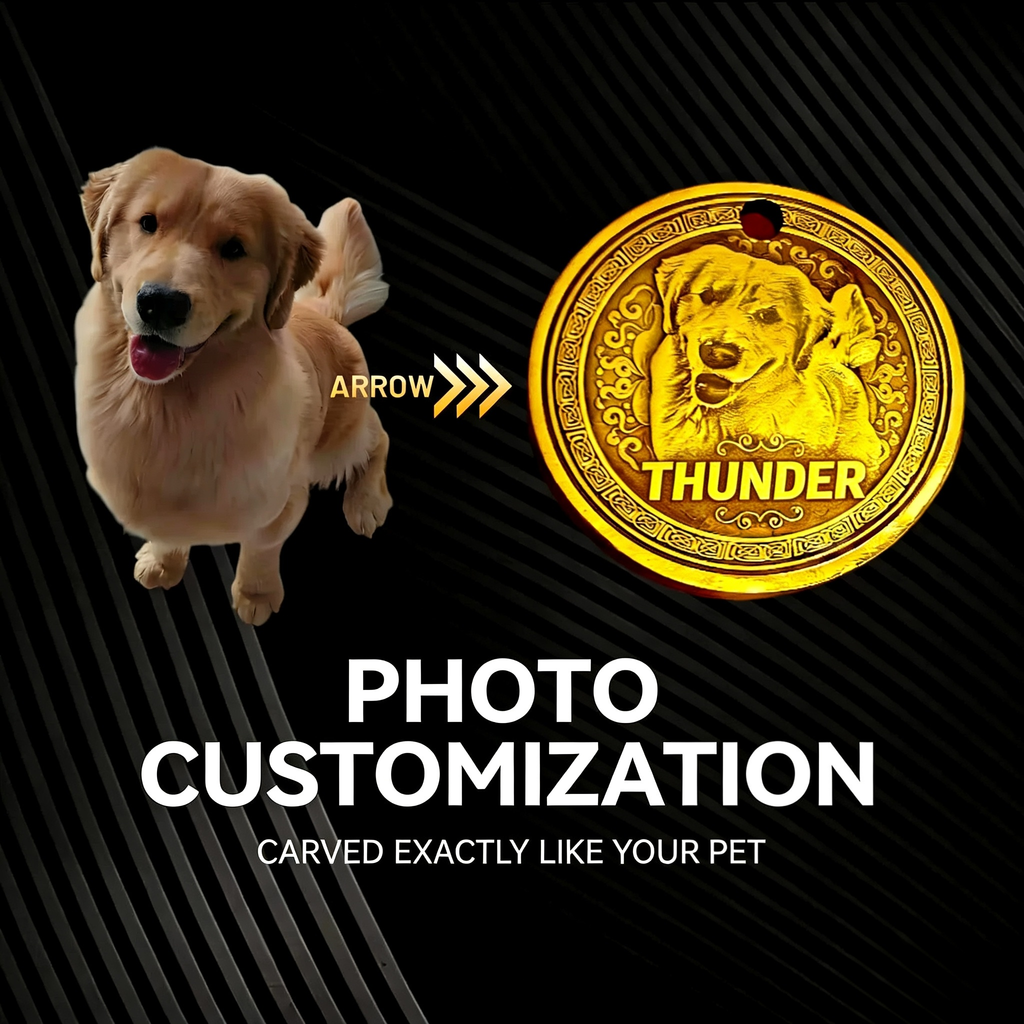 Personalized Engraved Brass Pet Anti-Lost Pendant