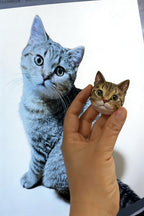 Hand-Painted Custom Pet Plaster Portrait Head