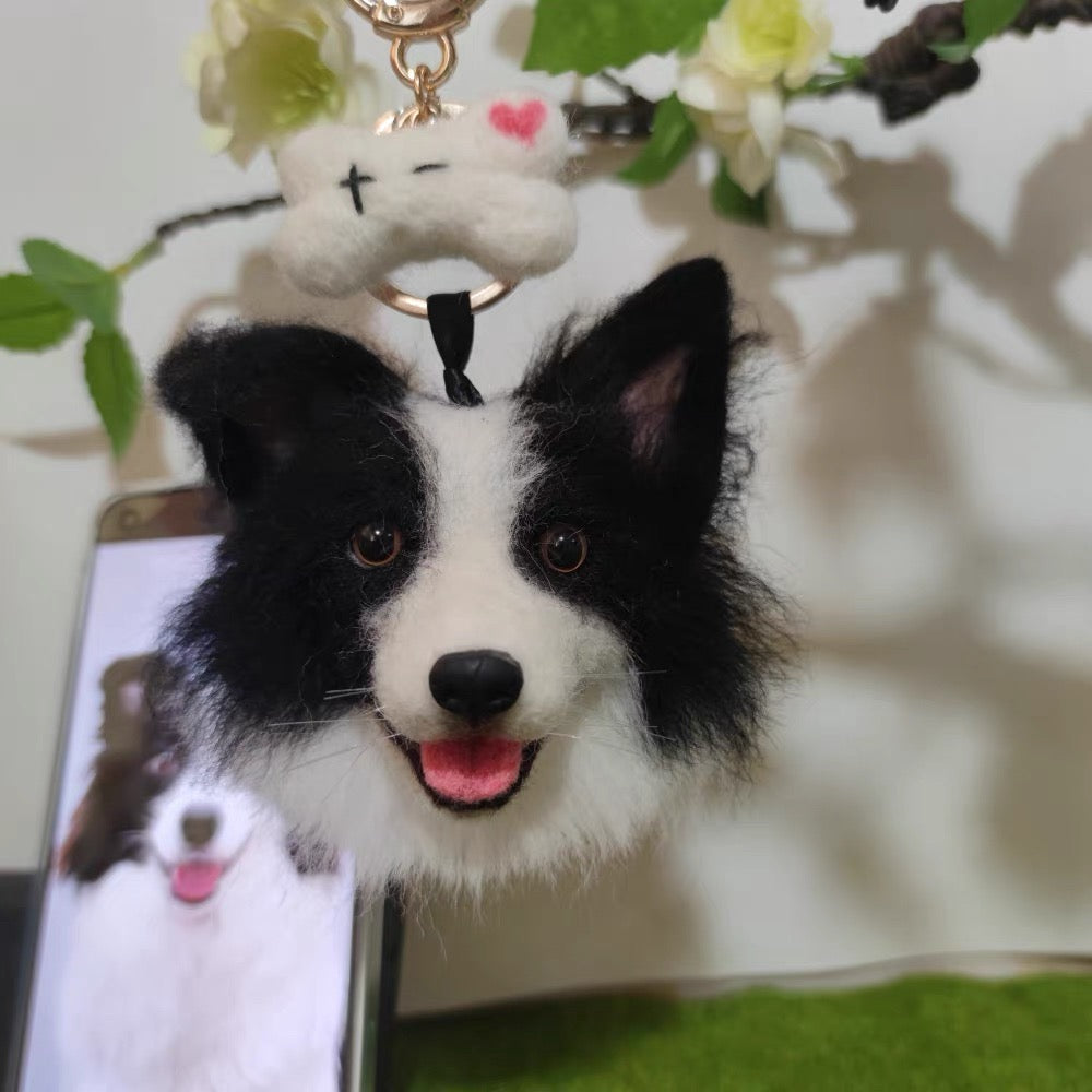 Custom wool felt pet pendant