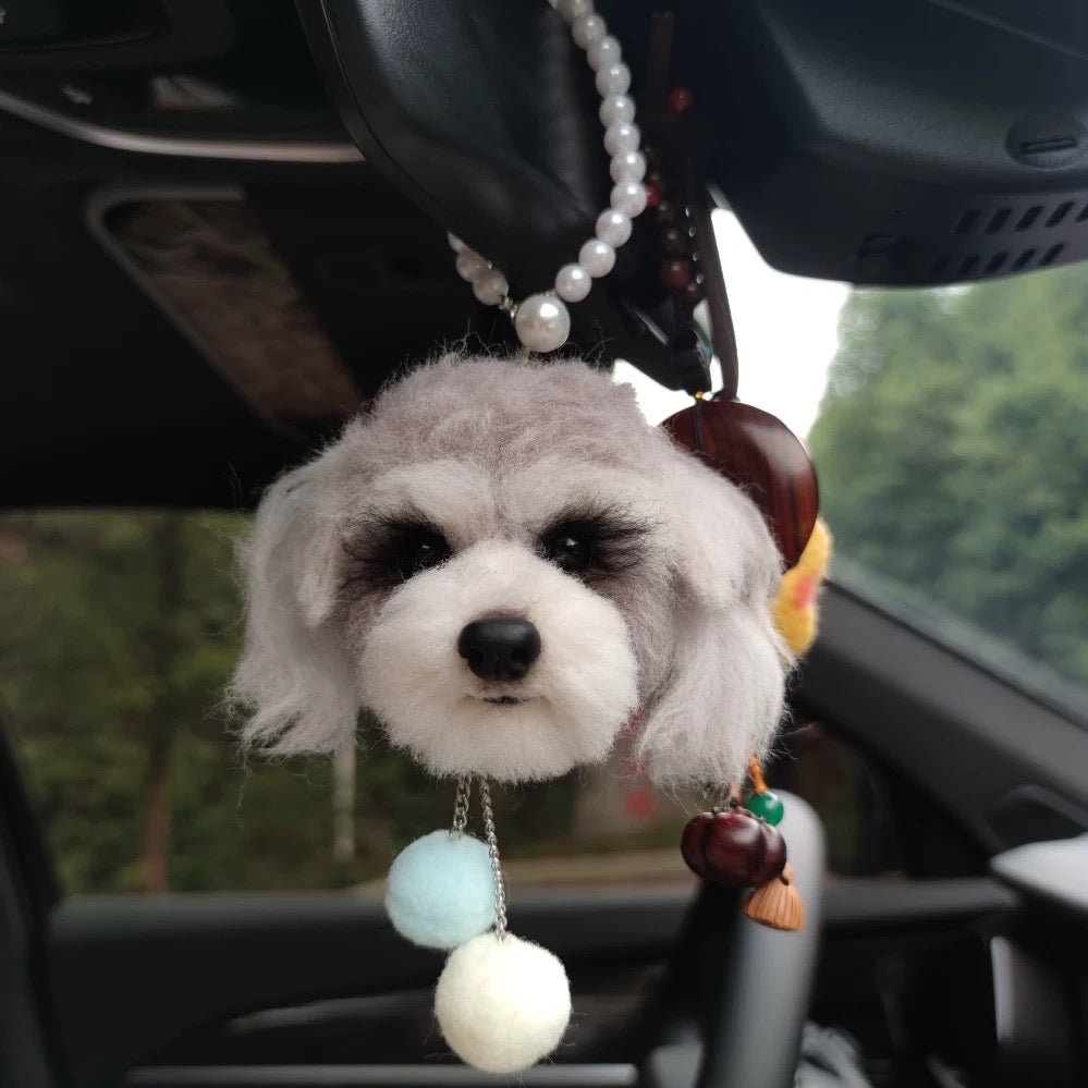 Custom wool felt pet pendant