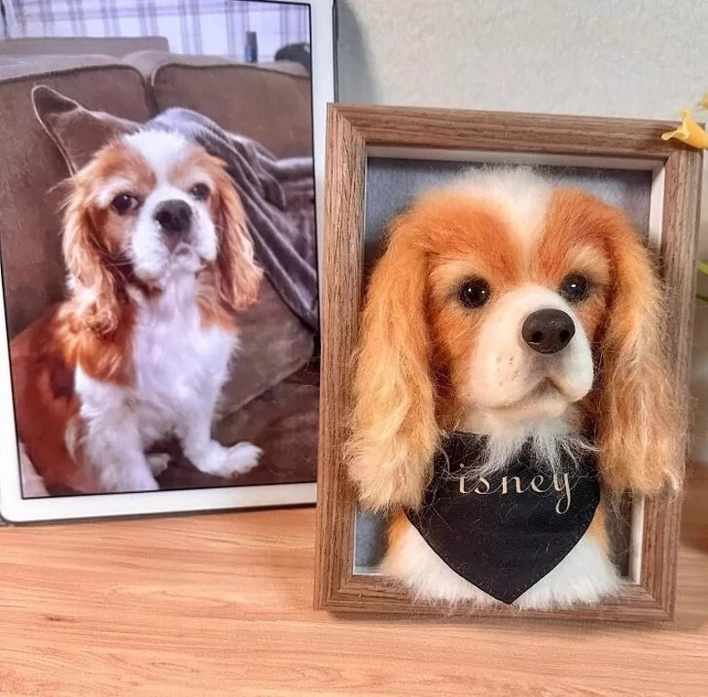 Custom Wool Felt Pet Portraits-Dog