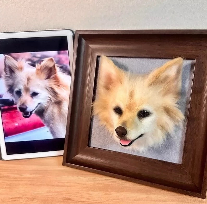 Custom Wool Felt Pet Portraits-Dog