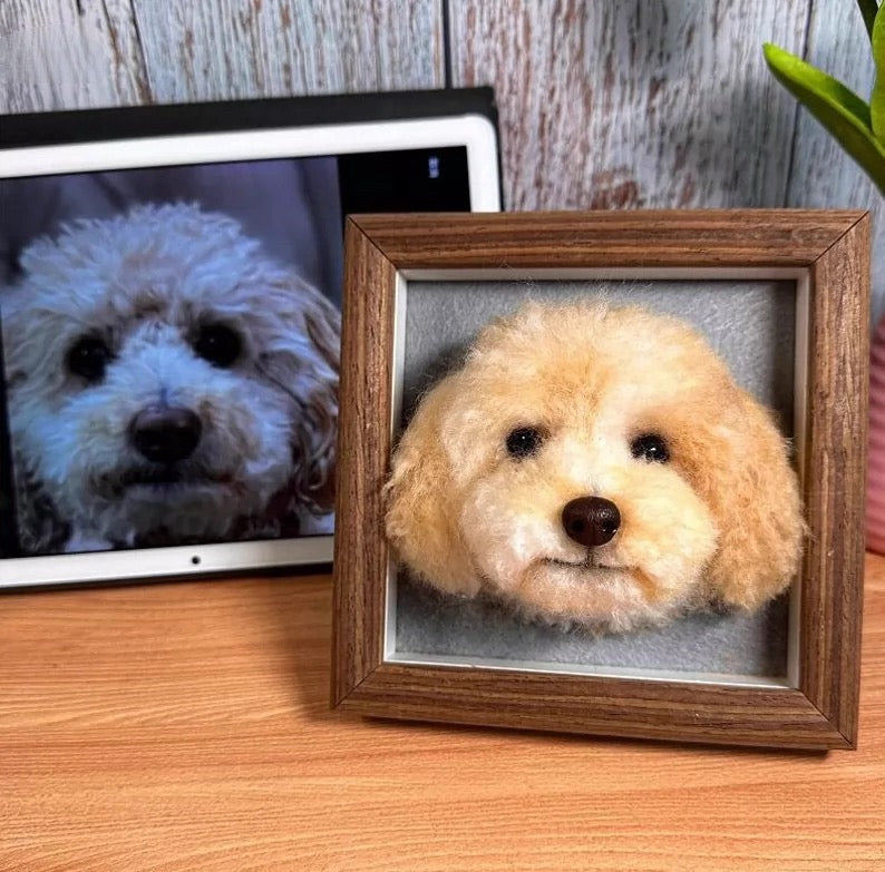 Custom Wool Felt Pet Portraits-Dog