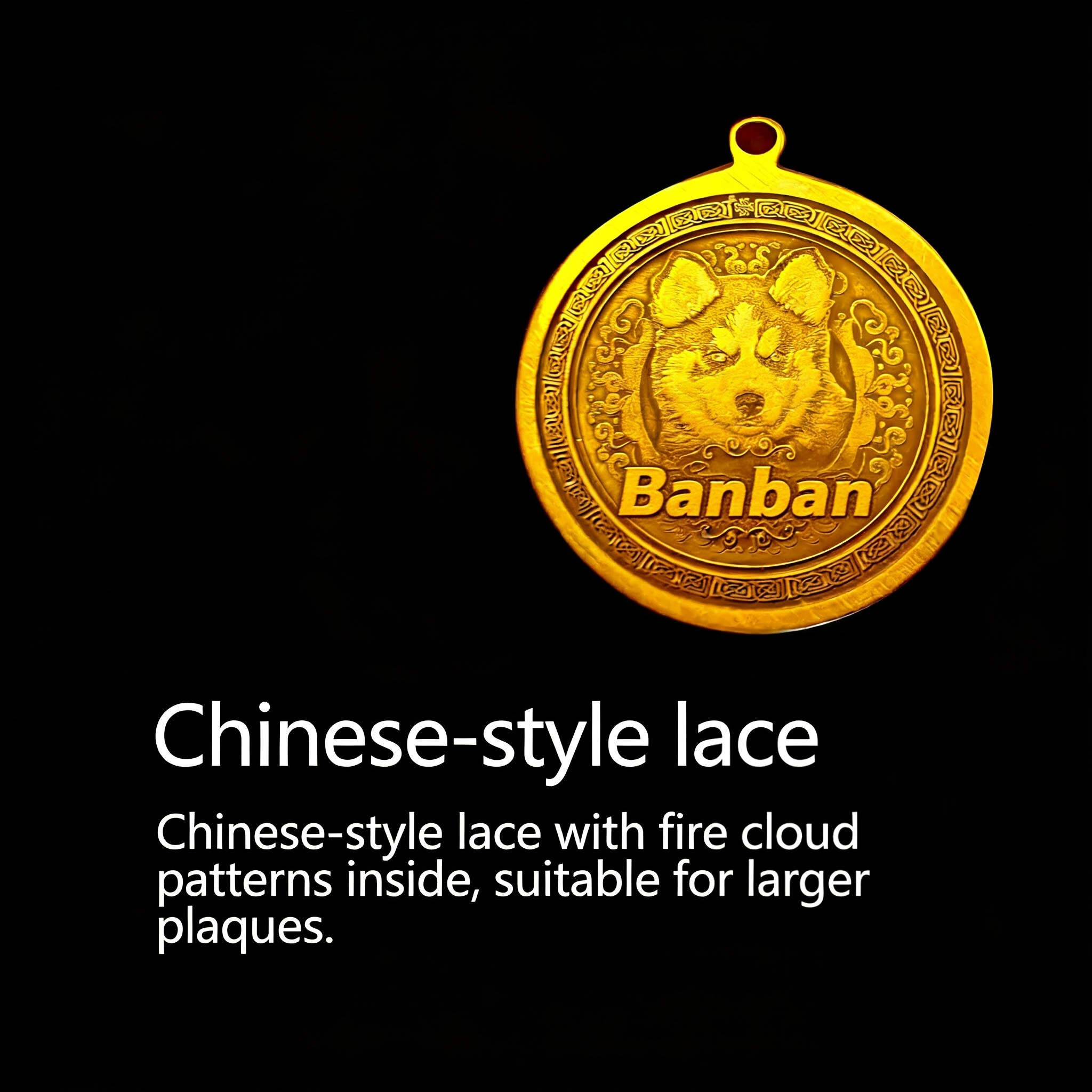 Personalized Engraved Brass Pet Anti-Lost Pendant