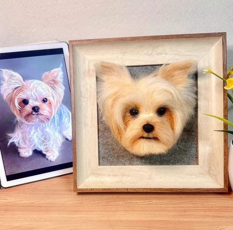 Custom Wool Felt Pet Portraits-Dog