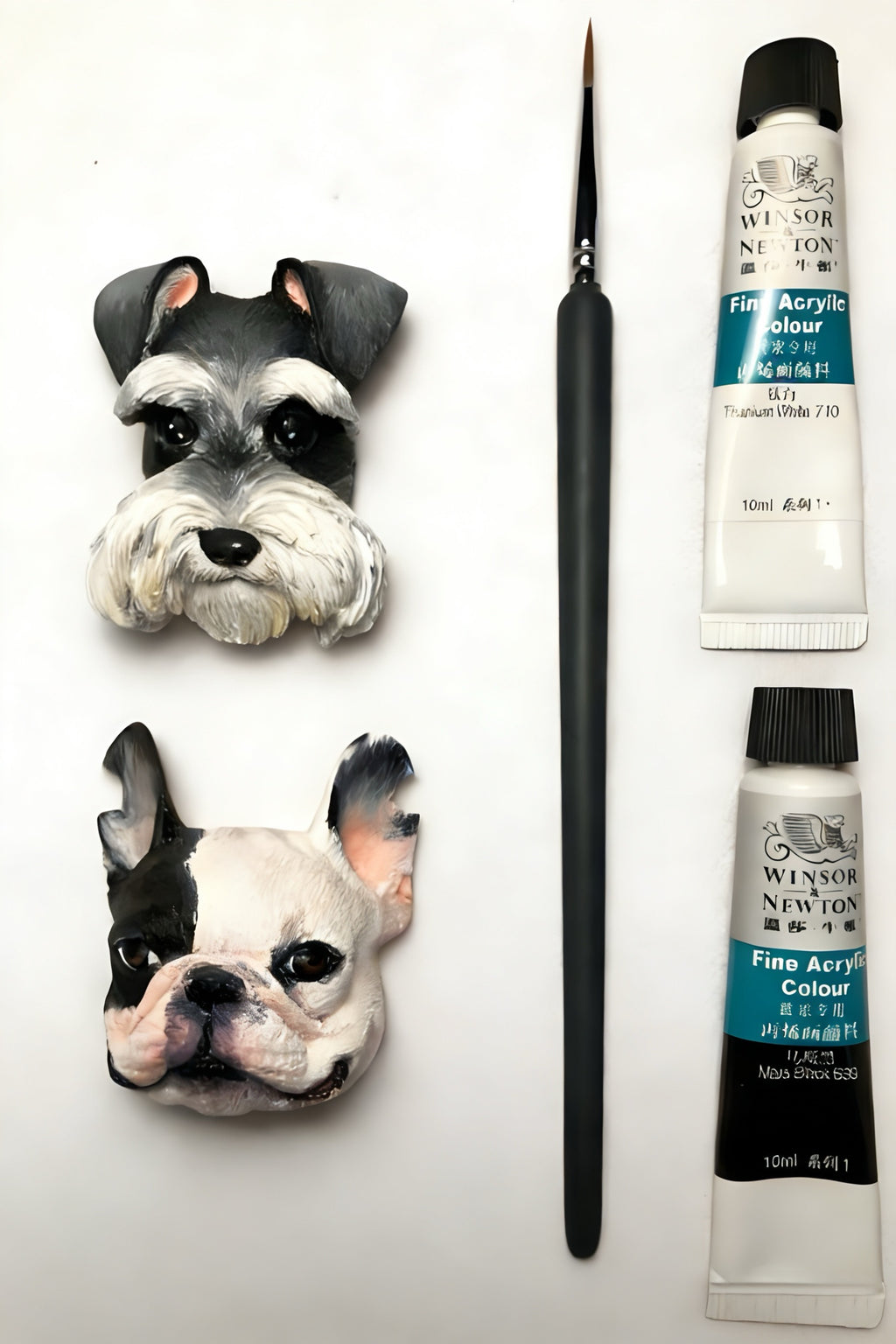 Hand-Painted Custom Pet Plaster Portrait Head
