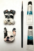 Hand-Painted Custom Pet Plaster Portrait Head
