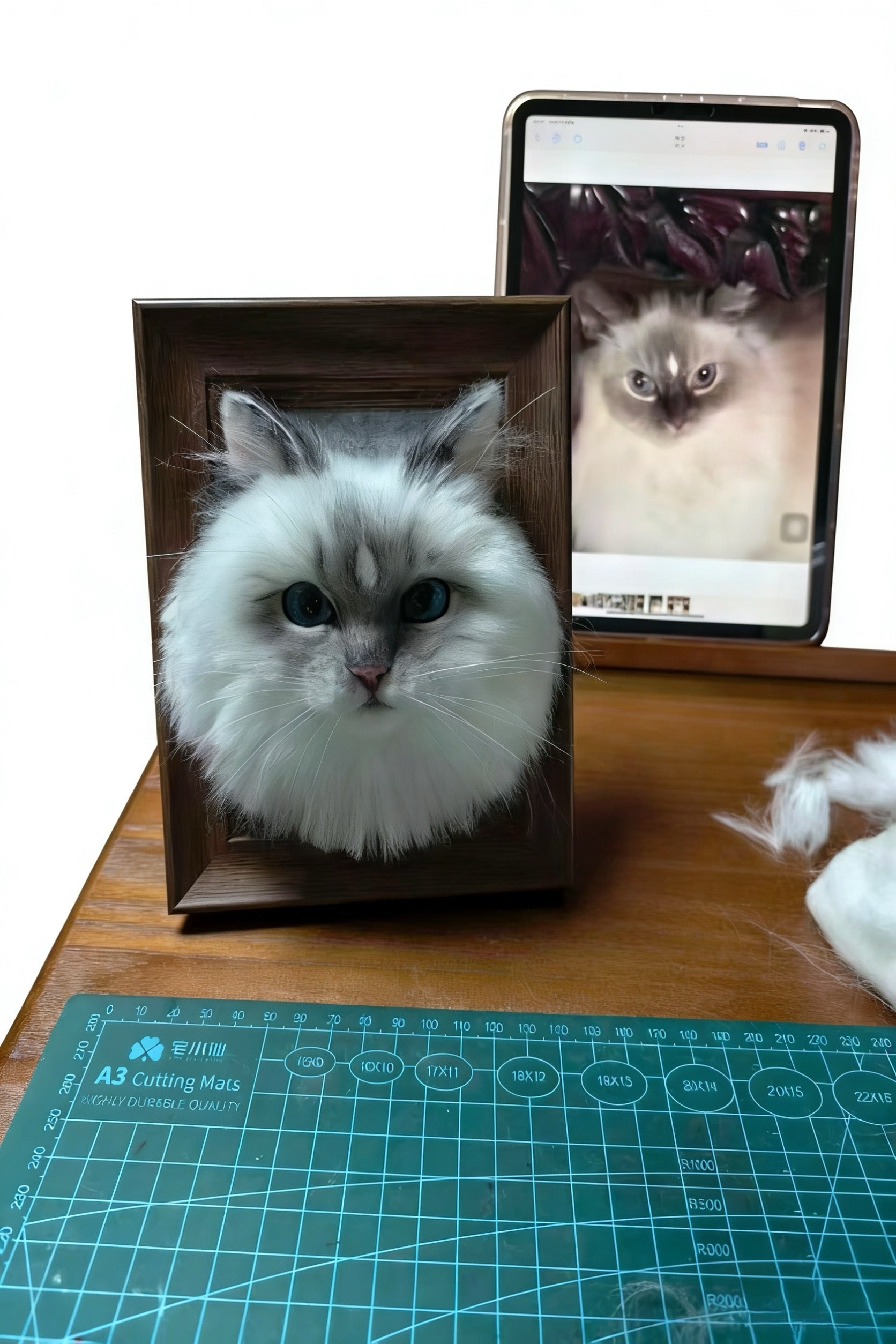 Custom Wool Felt Pet Portraits-Cat