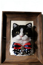 Custom Wool Felt Pet Portraits-Cat